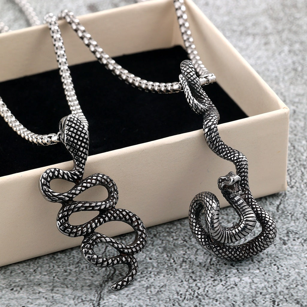 Punk Evil Eye Stainless Steel Pendant Necklace