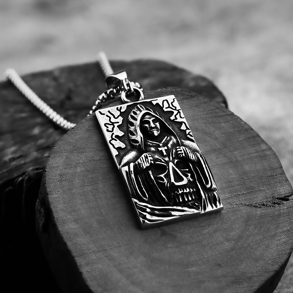 European And American Style Personality Skull Cross Pendant