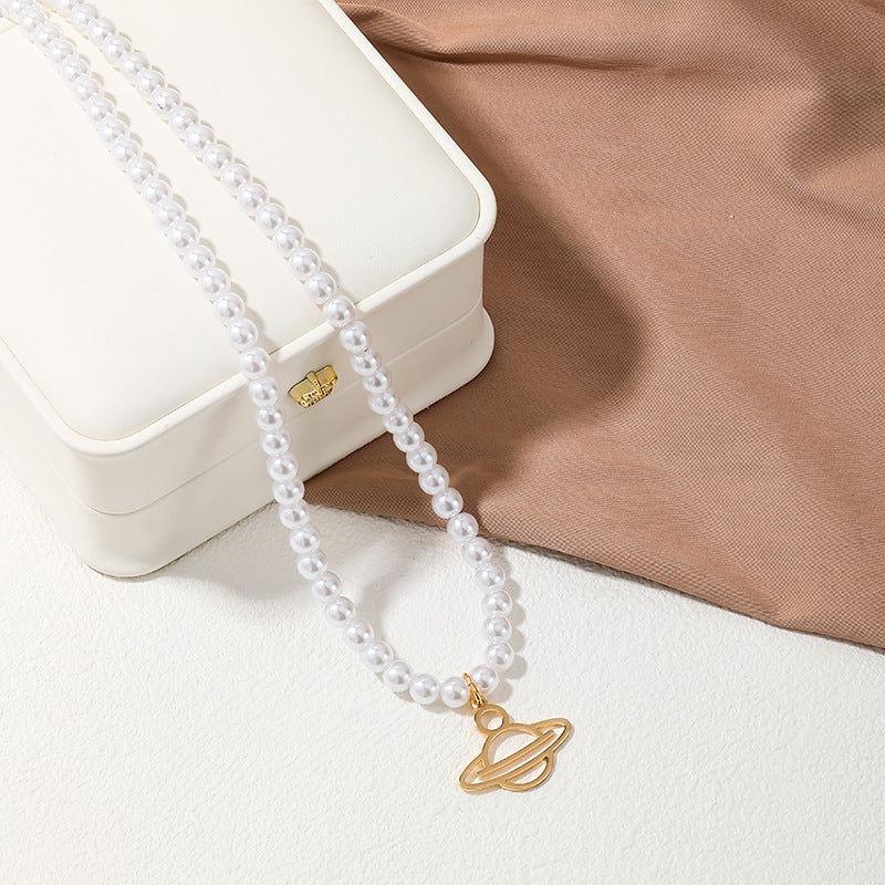 Retro Pearl Planet Necklace from Vienna Verve Collection