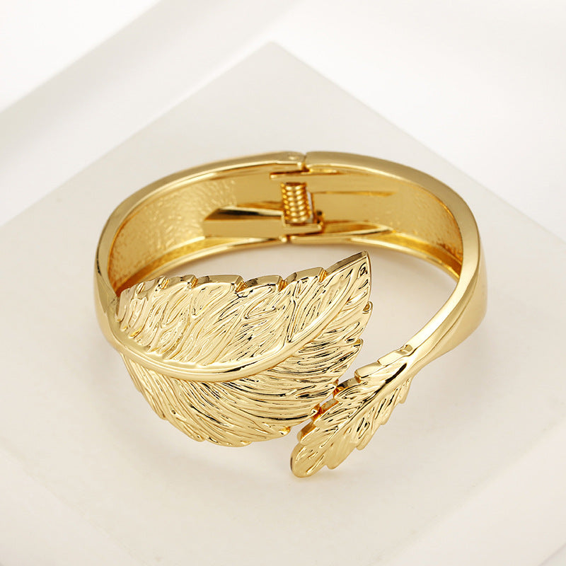 Smear Leaf Metal Bracelet from Vienna Verve Collection