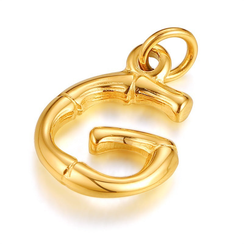 Cross-Border Popular Titanium Steel Letter Necklace Fashion