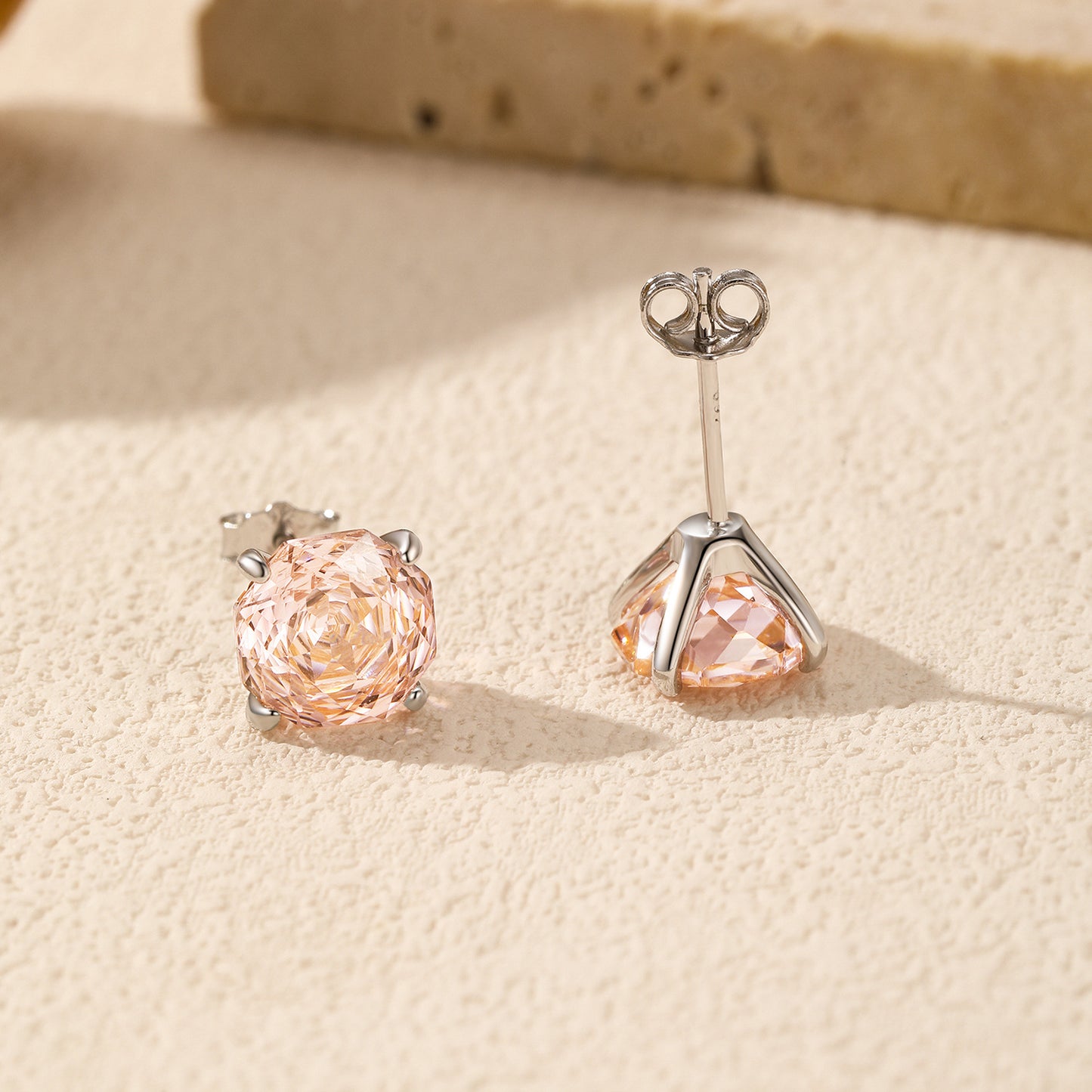 Planderful Everyday Genie Sunset Stud Earrings – Elegant Zircon Flash Design