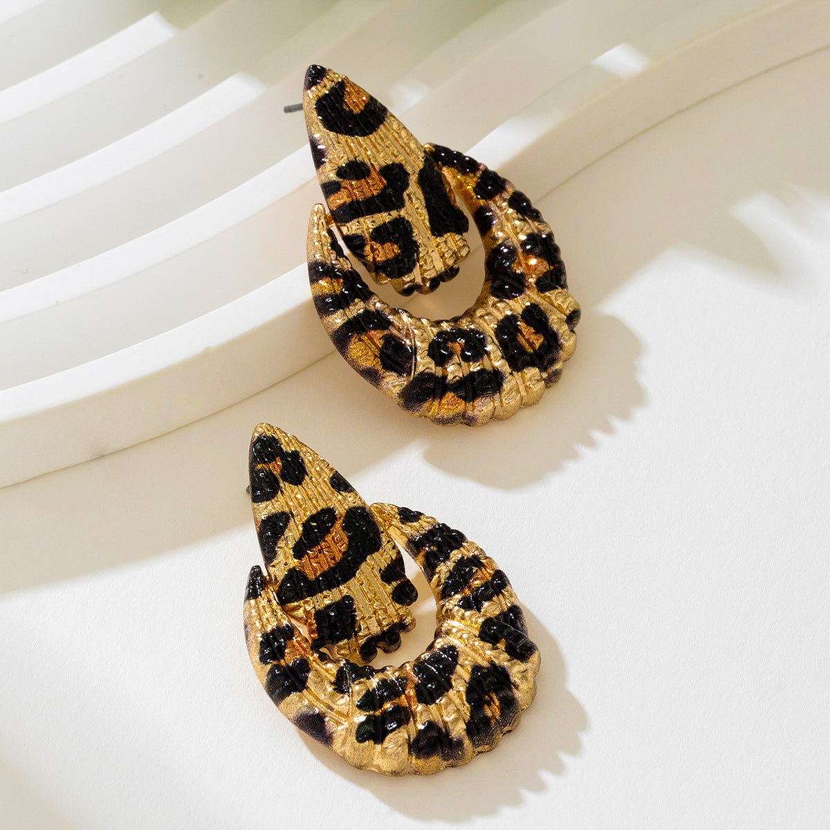 Planderful Vienna Verve Earrings Set – Retro Exaggerated Metal Geometry Design