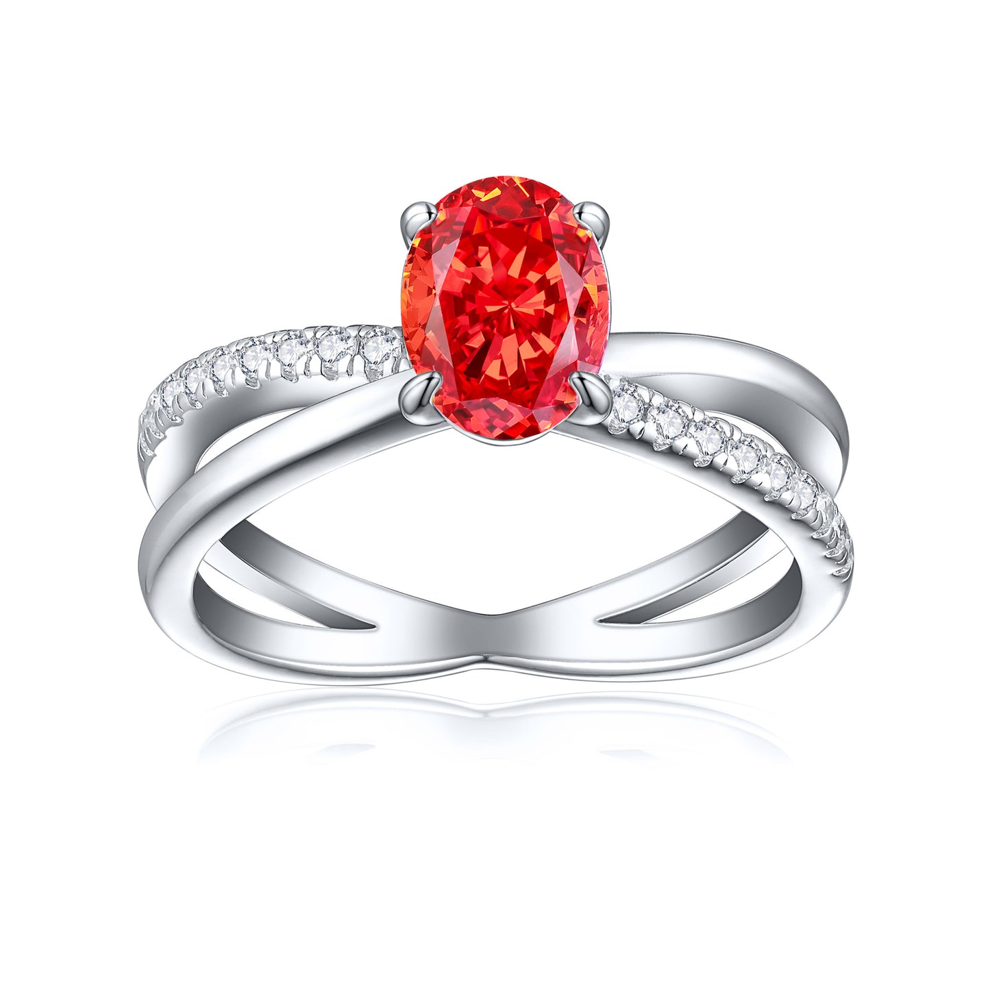 Premium 925 Sterling Silver 1.5ct Flame Ice Flower Cut Ring