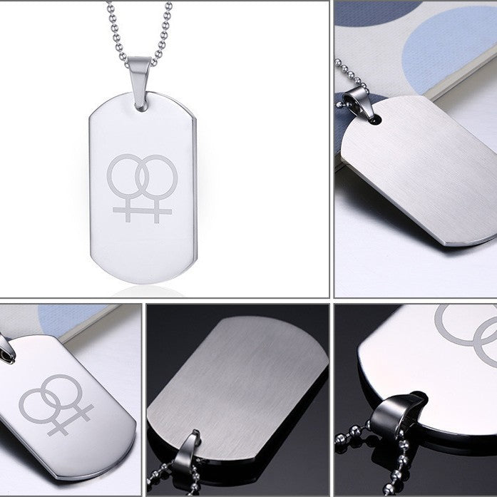Stainless Steel Pendant Necklace — Two Designs