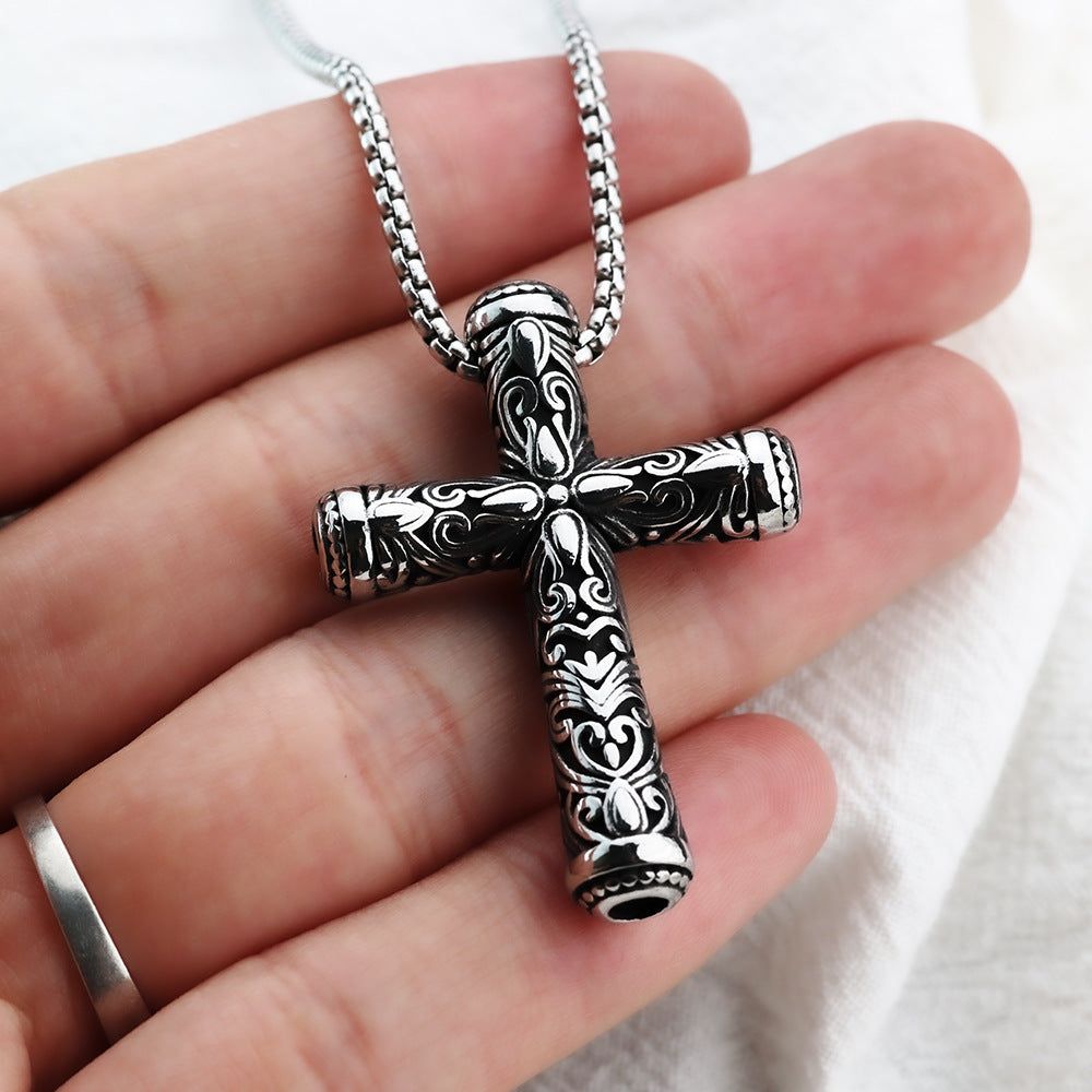 Cross Trendy Stainless Steel Pendant Necklace