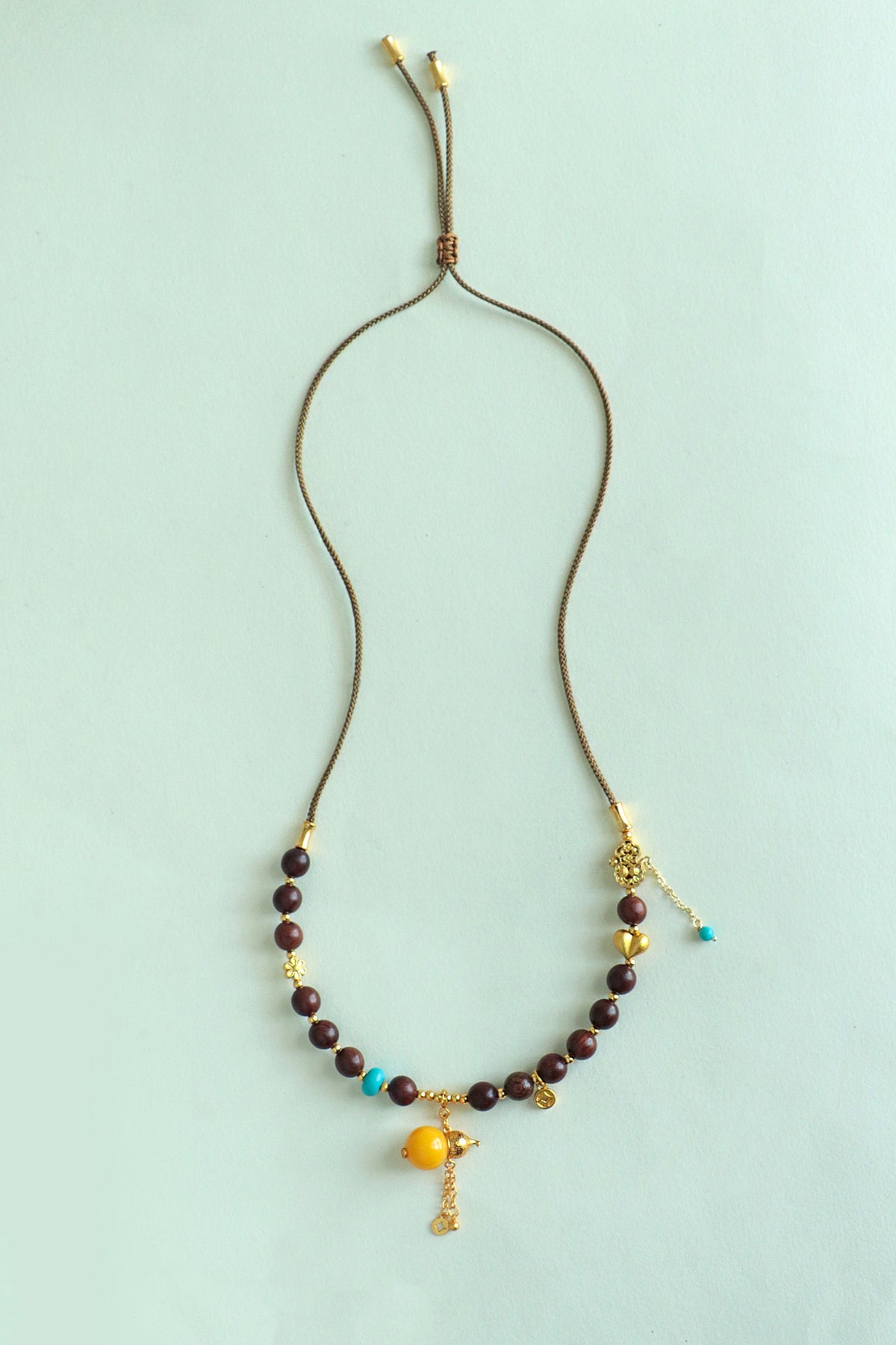 Sandalwood Gourd Pendant Necklace