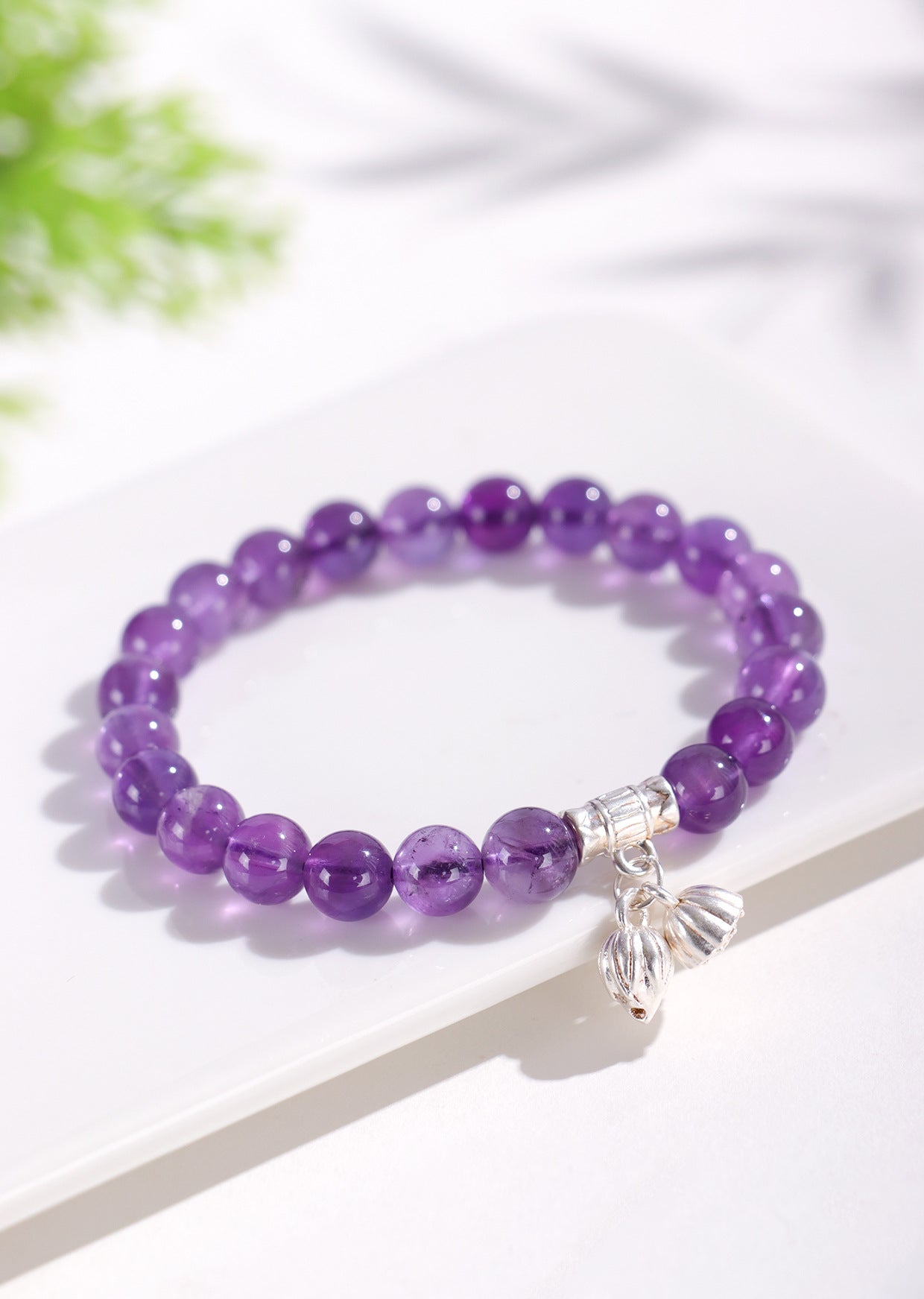 Planderful Fortune's Favor Bracelet – Premium Amethyst Beaded Design