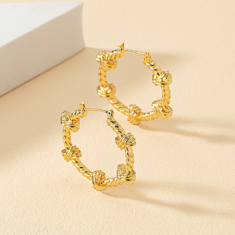 Fried Dough Twists Inspired Earrings Wholesale - Vienna Verve Collection