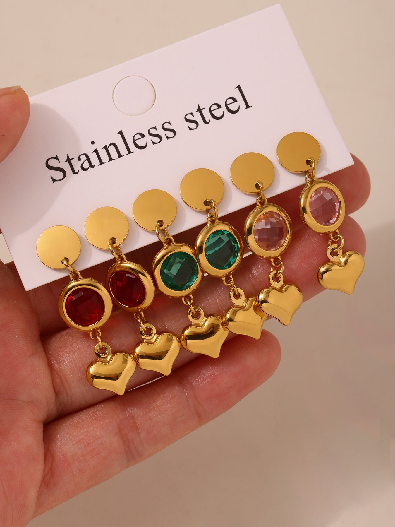 Planderful Czech Glass Love Fringe Earrings 18K Gold Women