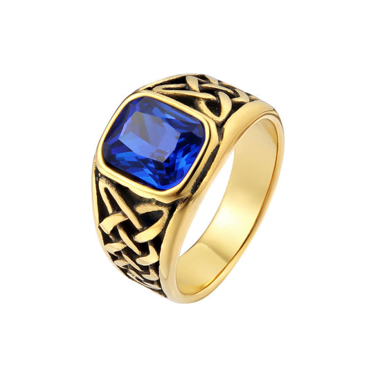 Planderful Viking Celtic Ring Titanium Steel Unisex Protection Charm Everyday Genie