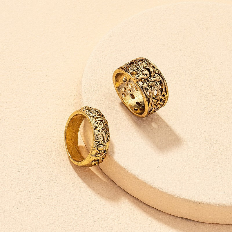 Vintage Metal Ring Set - Vienna Verve Collection