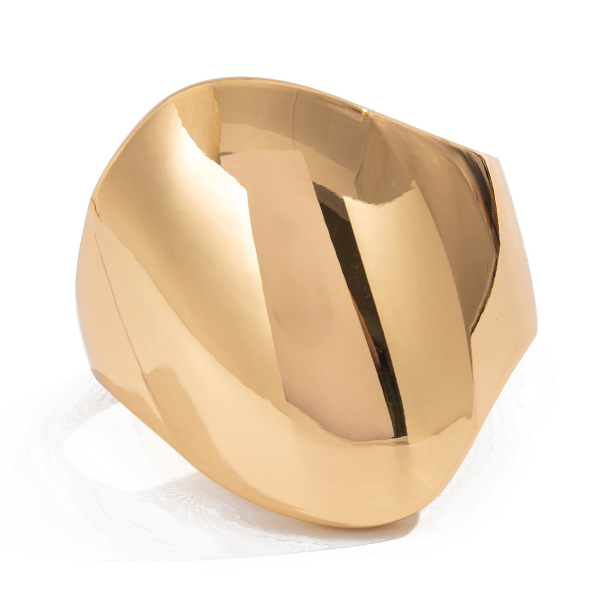 Planderful Geometric Mirror Opening Bracelet Bold Statement Metal Jewelry For Fashionable Women