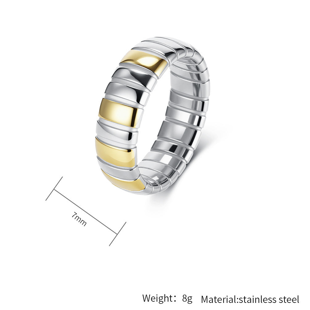 Planderful Everyday Genie 18K Gold Plated Stainless Steel Ring For Women Durable Does Not Fade Statement Jewelry