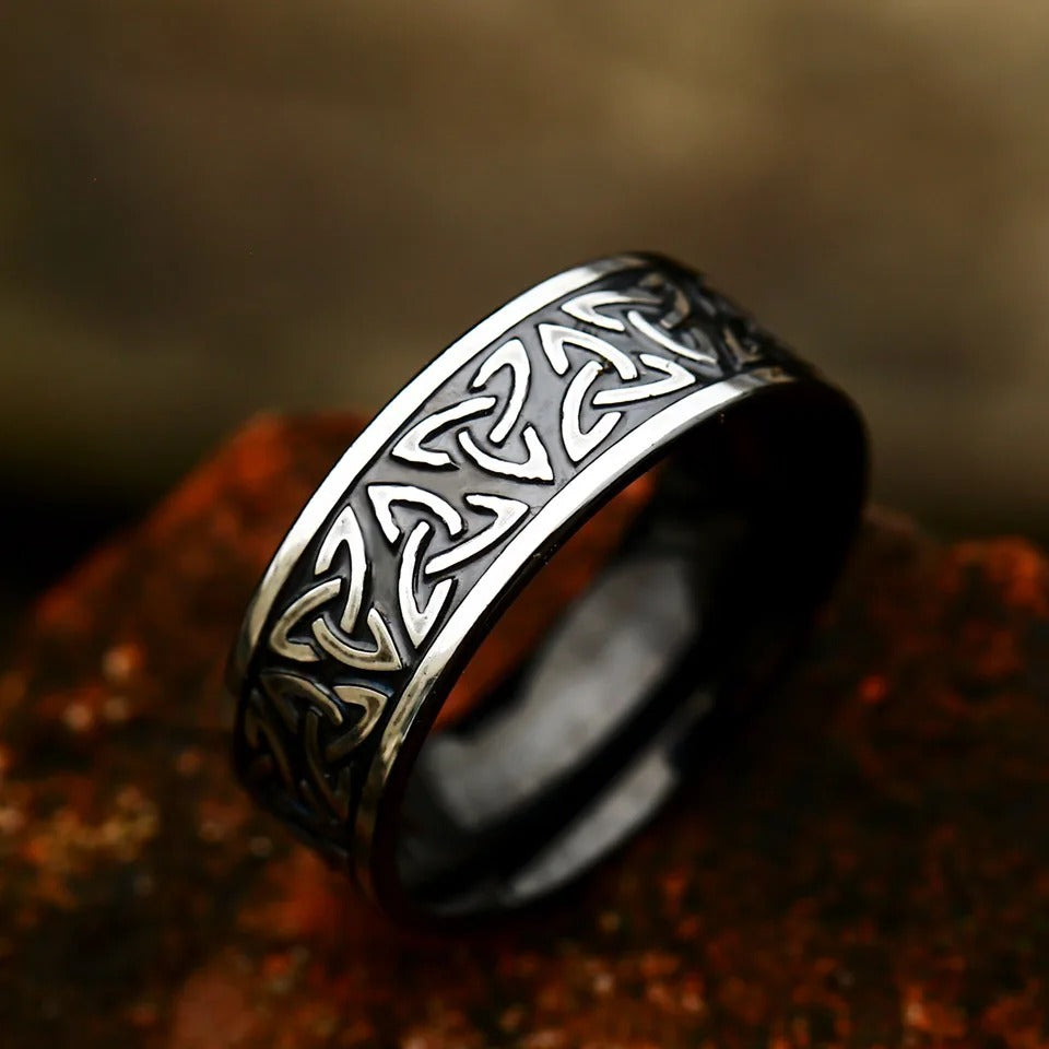 Vintage Viking Stainless Steel Men's Ring