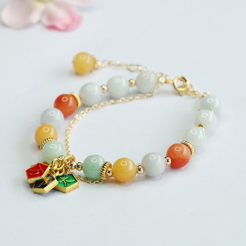 Jadeite Round Bead 7~8 mm Bracelet