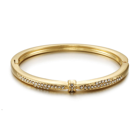Gold Plated Simple Thin Bracelet for Women
