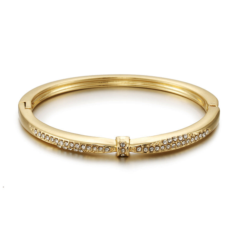 Gold Plated Simple Thin Bracelet for Women
