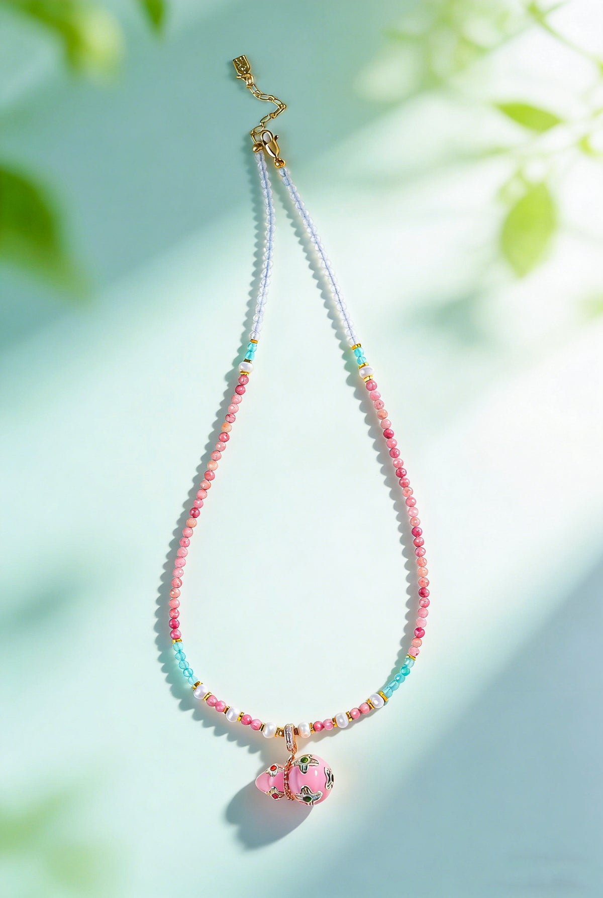 Amethyst Pearl Gourd Pendant Necklace
