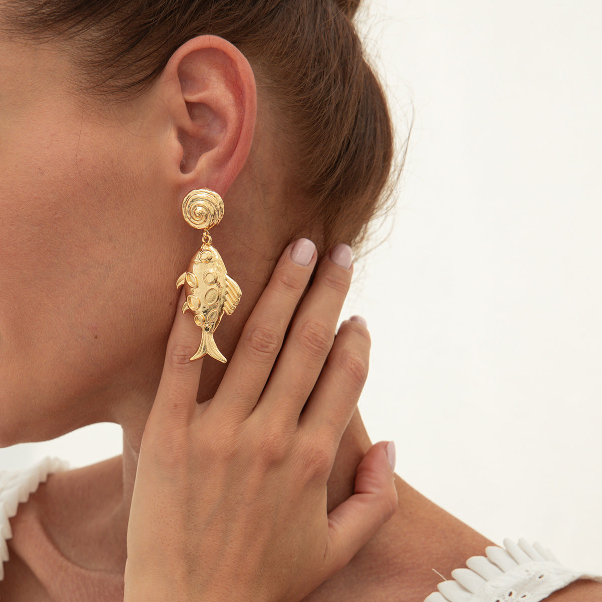 Planderful Vienna Verve Fish Pendant Earrings – Unique Marine-Inspired Design