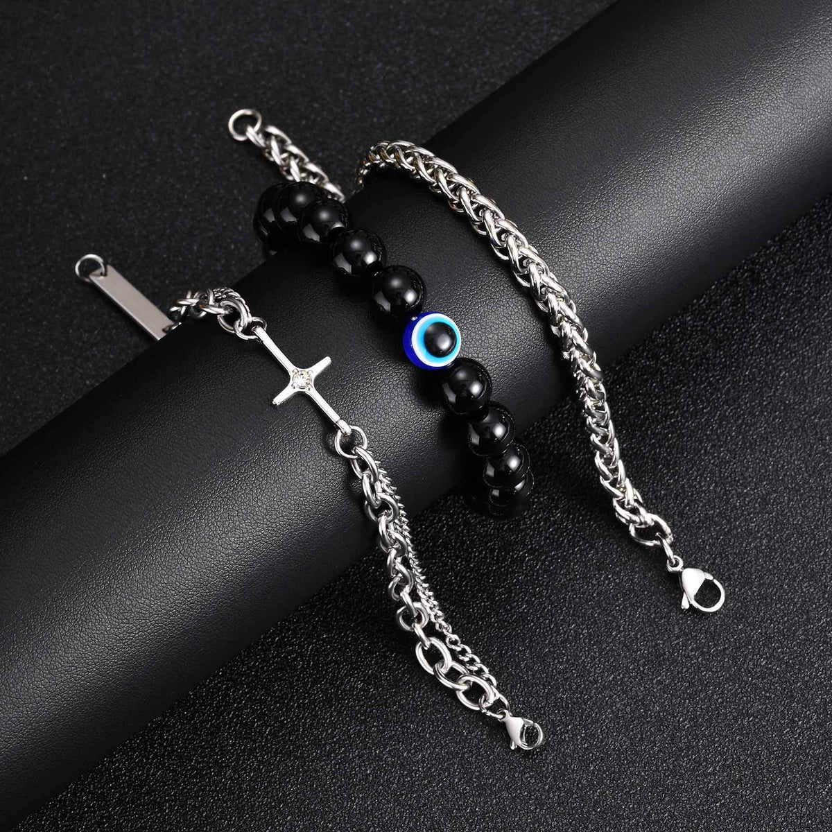 Devil's Eye Zircon Stainless Steel Bracelet