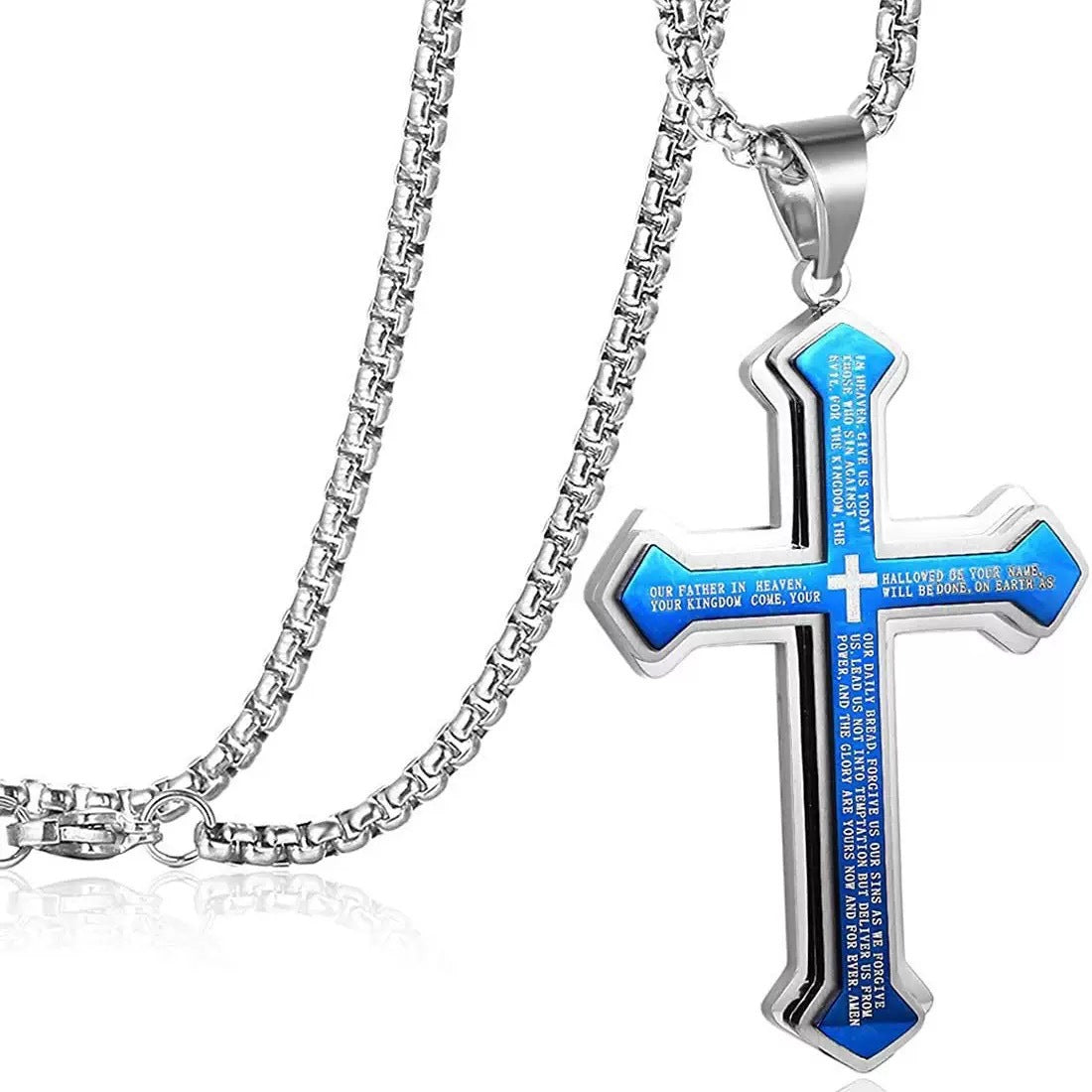 Planderful Everyday Genie Three Layer Titanium Steel Mens Necklace Hip Hop Pendant