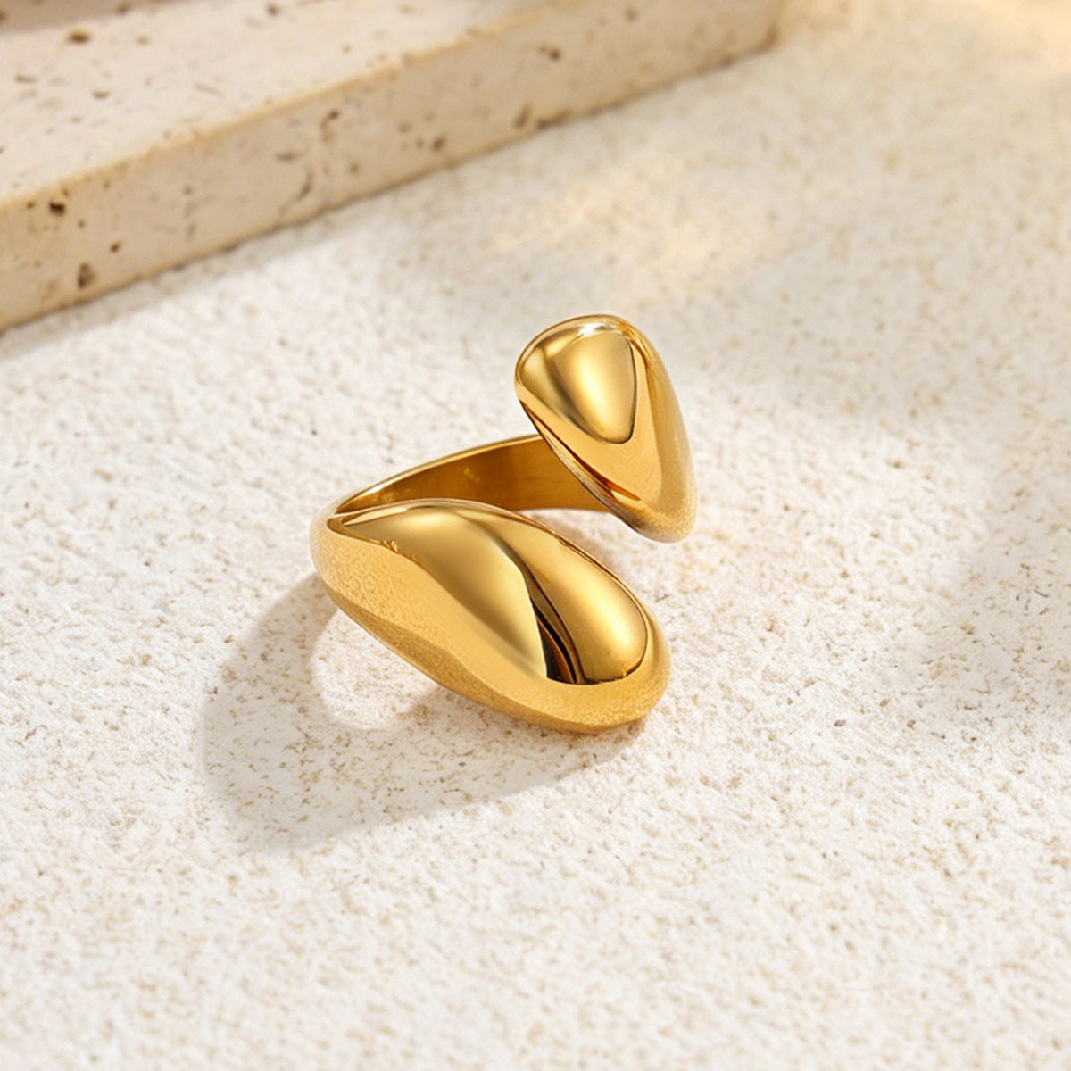 Planderful Snake Shaped Opening Ring Vienna Verve Stainless Steel Zircon Imitation Pearl Star Accent For Women