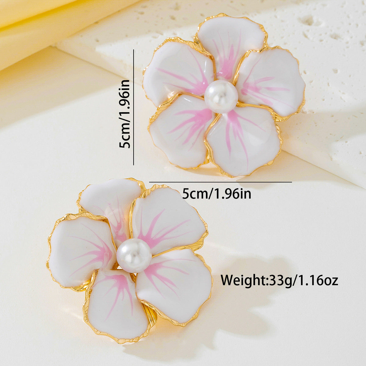 Planderful Vienna Verve Earrings – Fashionable Five-Petal Flower Design