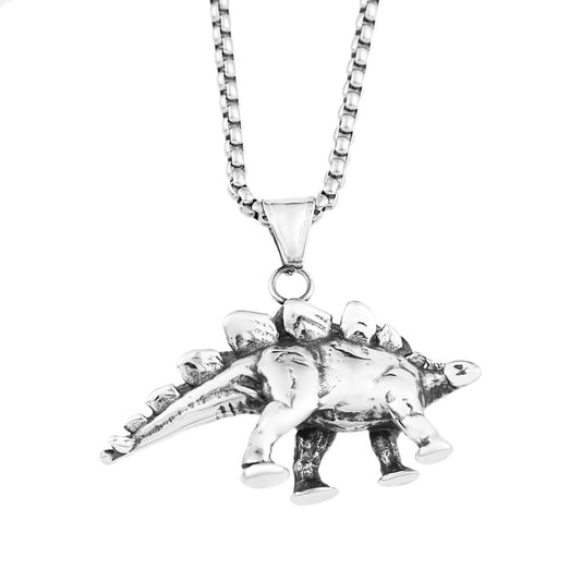 New Fashion Titanium Steel Dinosaur Pendant Necklace for Men