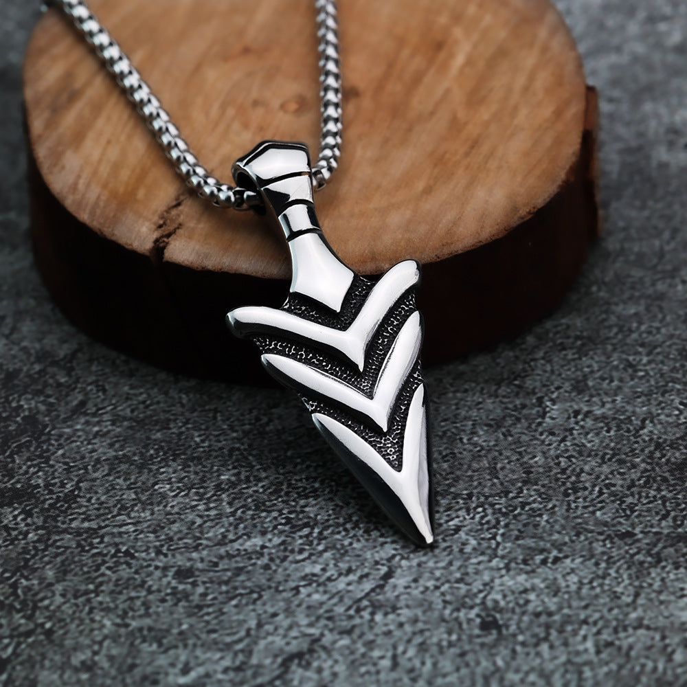Cross-Border Viking Spear Arrow Pendant Jewelry for Men