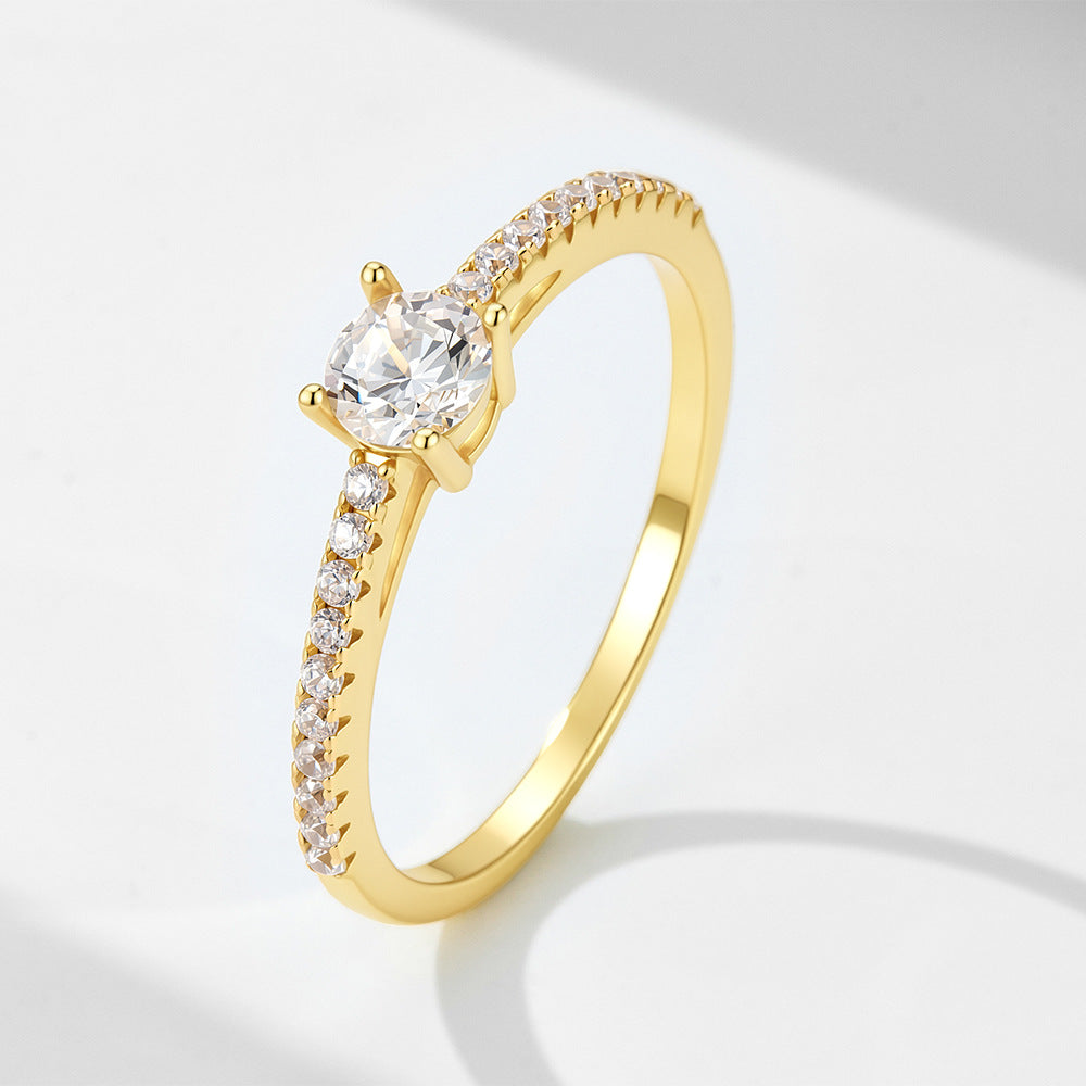S925 Sterling Silver Zircon Ring Sense Ring