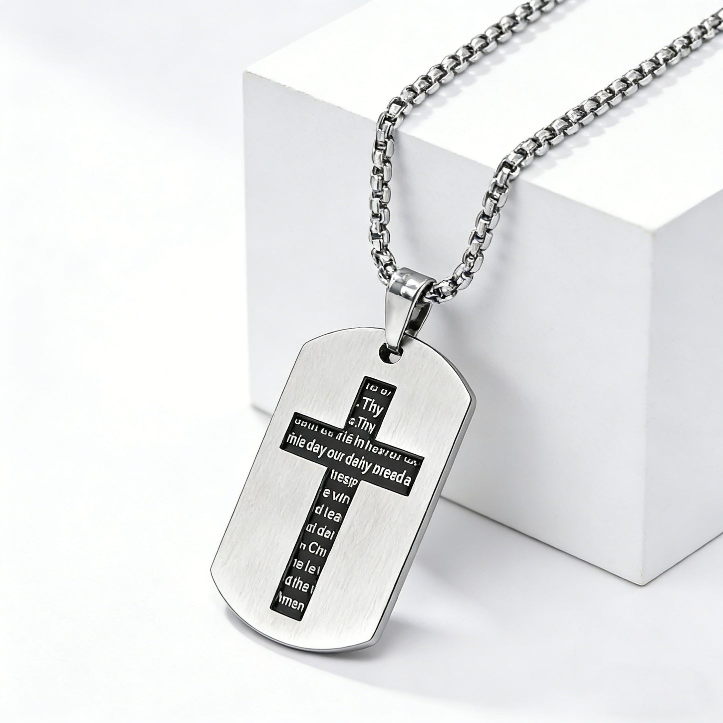Steel Necklace – Vintage Cross Pendant