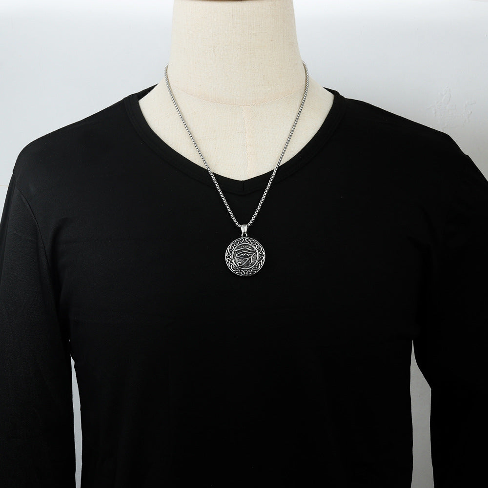 European And American Stainless Steel Freemasonry Eye Pendant