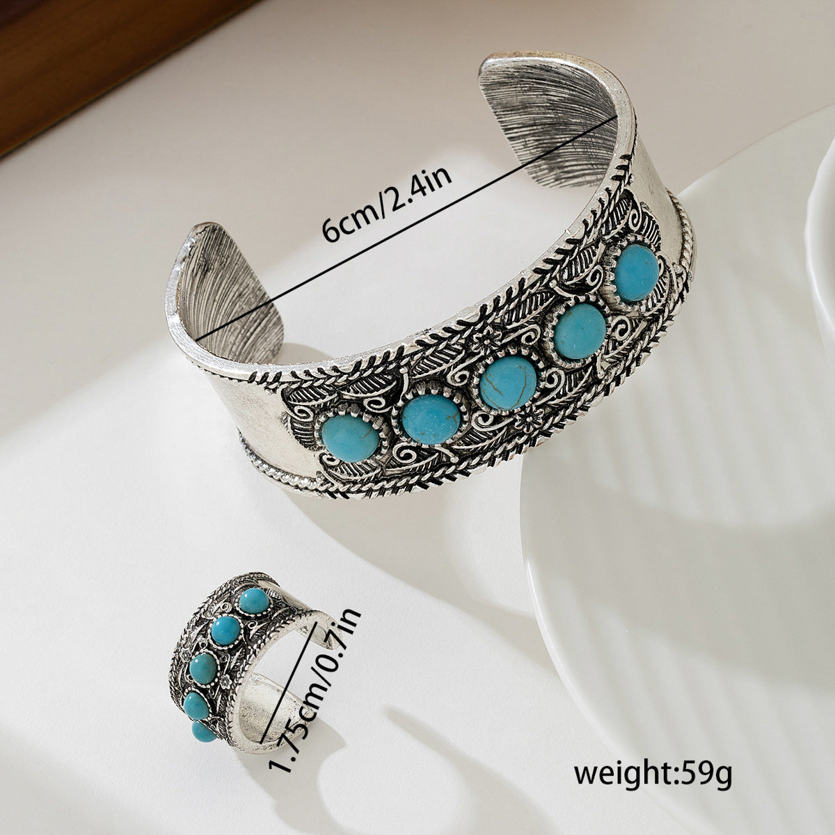 Bohemian Turquoise Jewelry Set by Planderful for Fashion Lovers