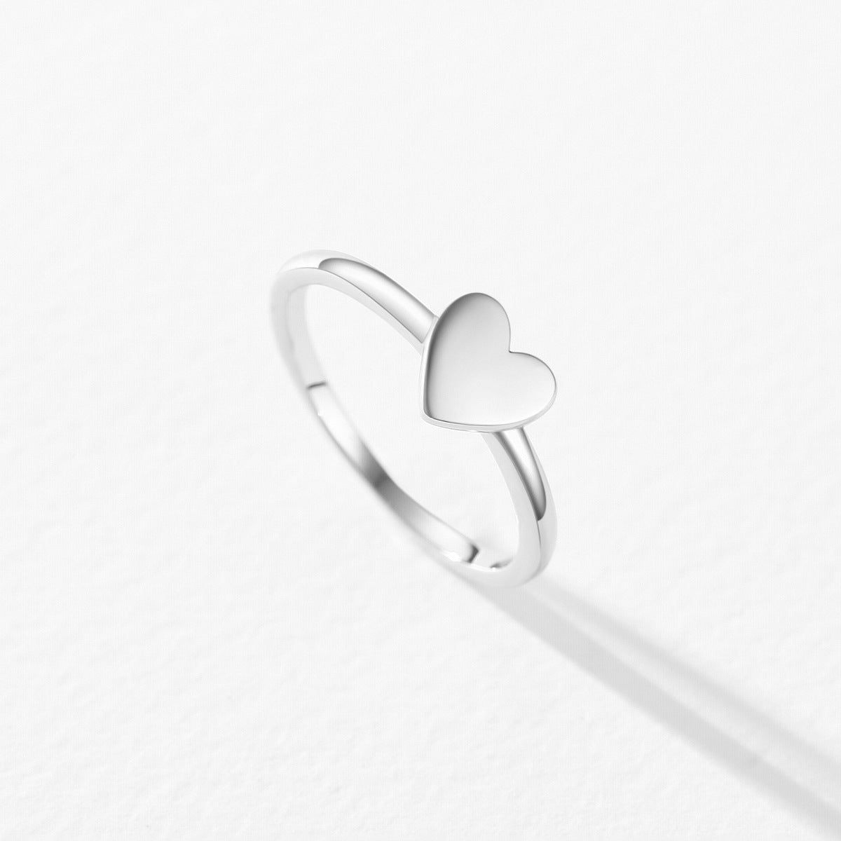 S925 Sterling Silver Zircon Love Ring - Versatile, Simple, and Sweet