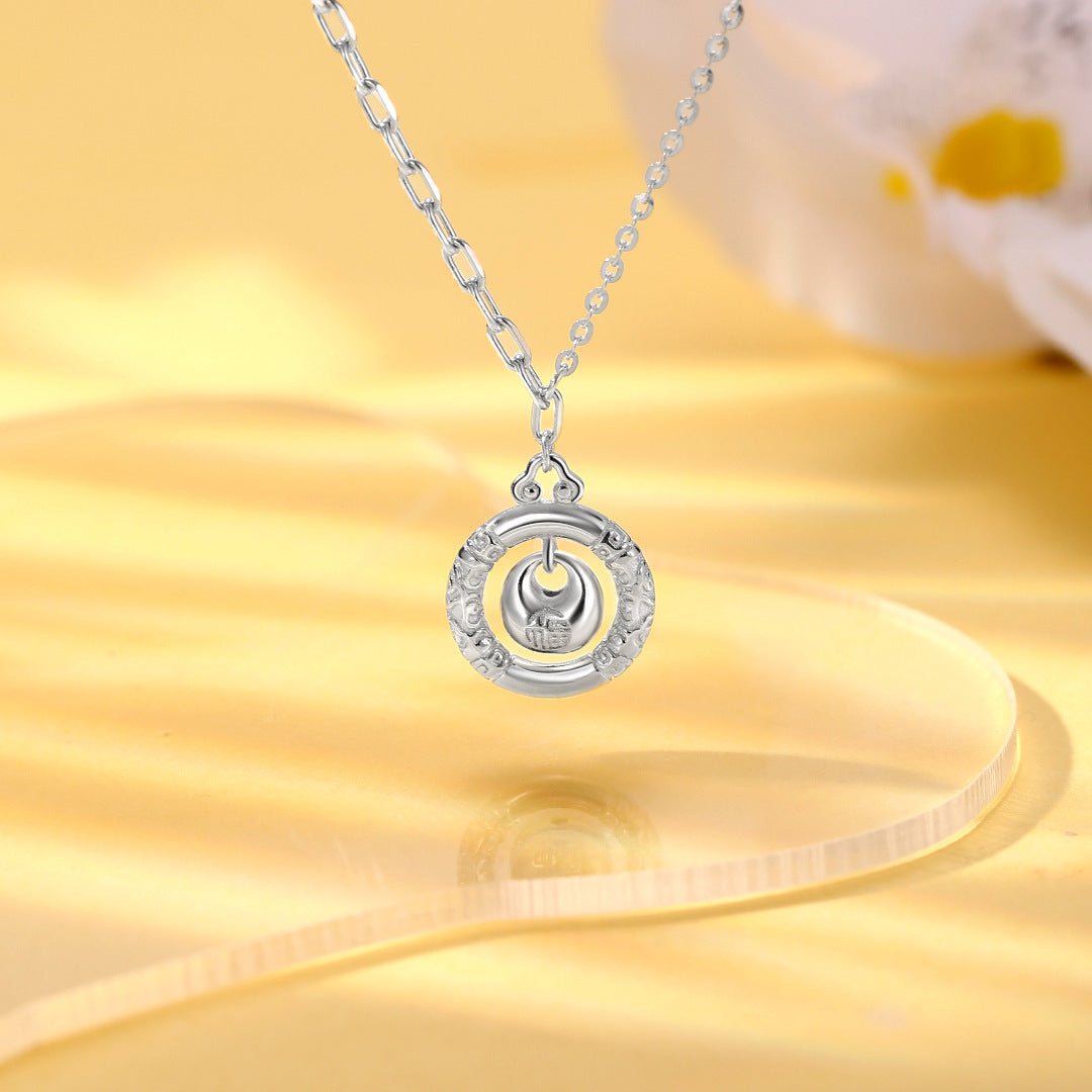 S925 Sterling Silver Safety Buckle Necklace