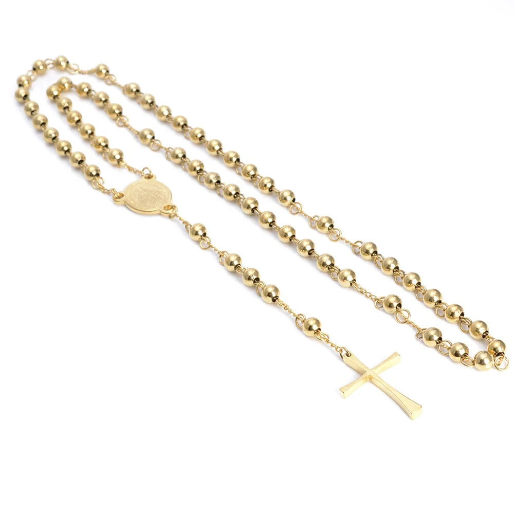 Planderful Gold Plated Stainless Steel Cross Necklace Unisex Everyday Wear Giftable