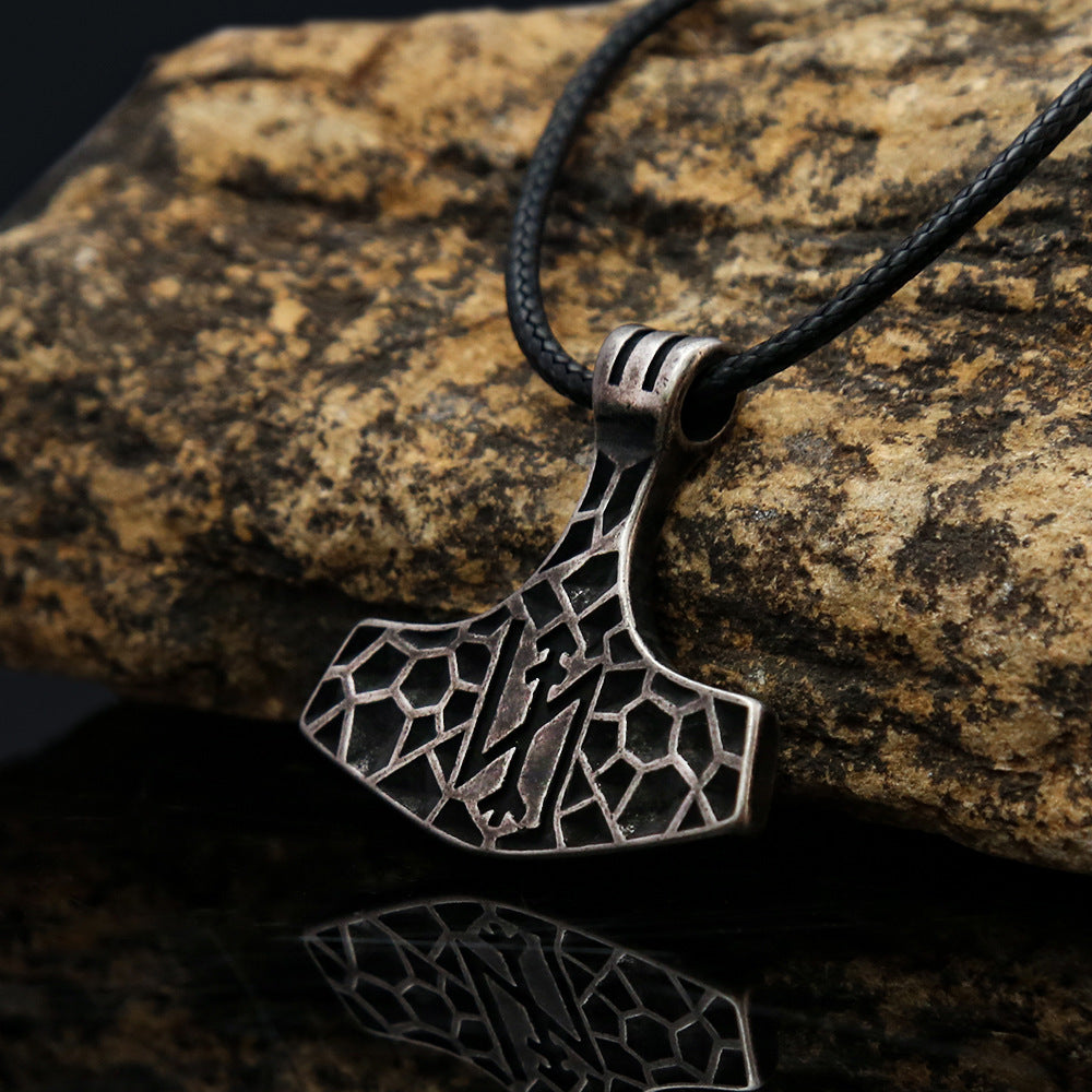 Viking Rune Stainless Steel Pendant Necklace for Men