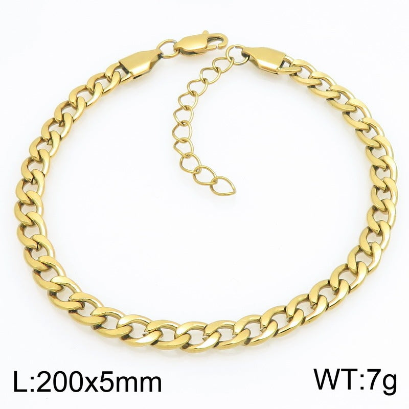 Minimalist Figaro Chain Stainless Steel Bracelet – Unisex Nk Chain Adjustable Handmade