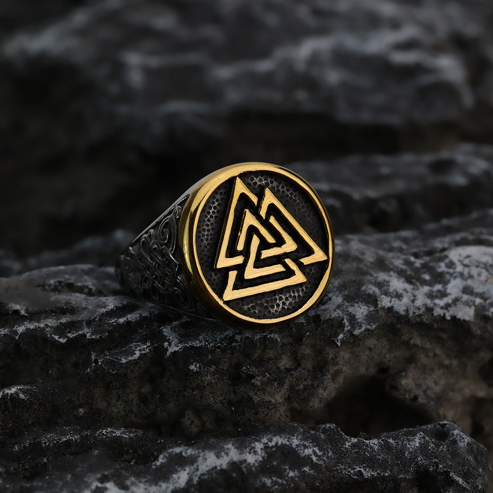 Cross-Border E-Commerce Viking Triangle Men's Rings Wholesale