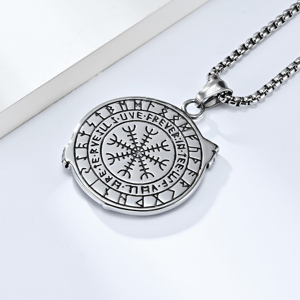 Cross-Border E-Commerce Jewelry Supply Nordic Viking Crow Necklace for Men