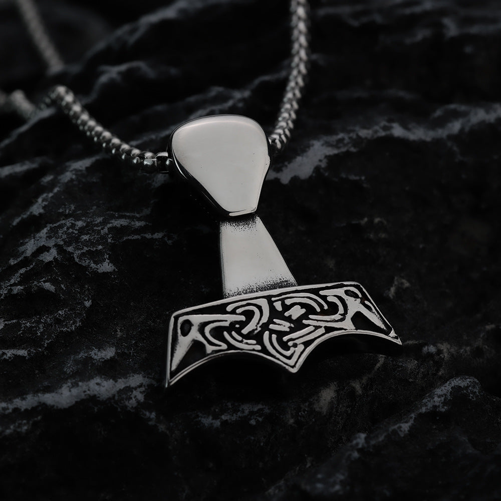 Nordic Vintage Stainless Steel Men's Pendant Viking Quake Necklace