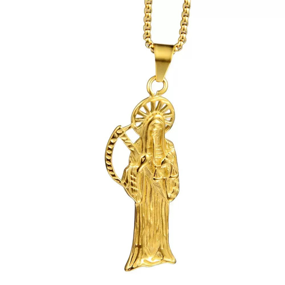 Sale Reaper Stainless Steel Men's Pendant Necklace