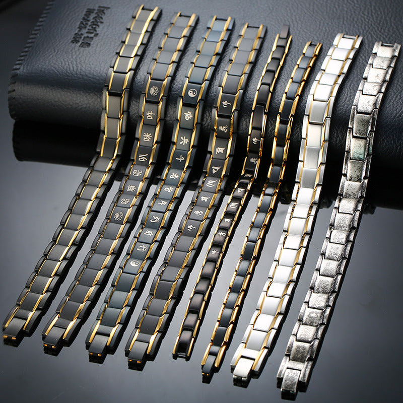 Black Stainless Steel Bracelet for Men