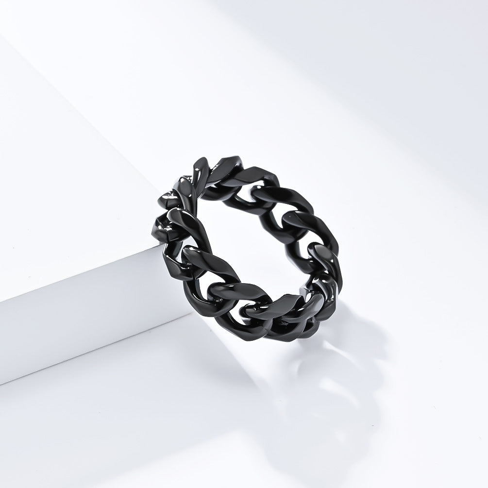 European And American High-End Stainless Steel Chain Ring