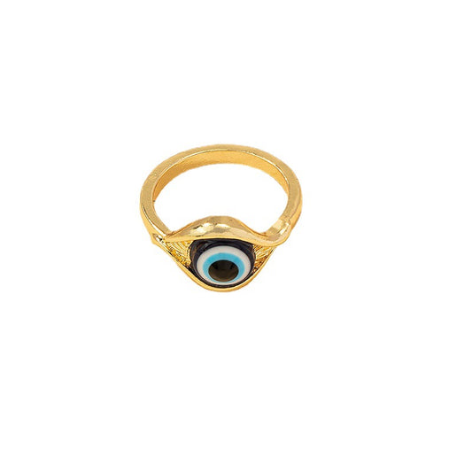 Hot selling Devil's Eye Ring in Europe and America Wish Cross border Fashion Simple Blue Eye Ring Wholesale for Women