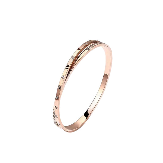 Planderful Jewelry Rose Gold Roman Numerals Bracelet