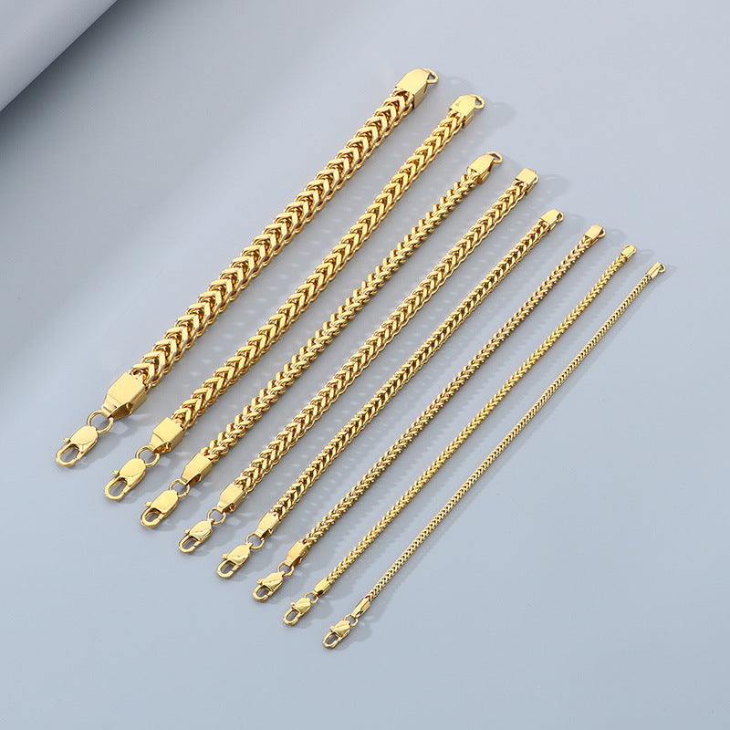 Planderful Stainless Steel Chain Bracelet For Men High End