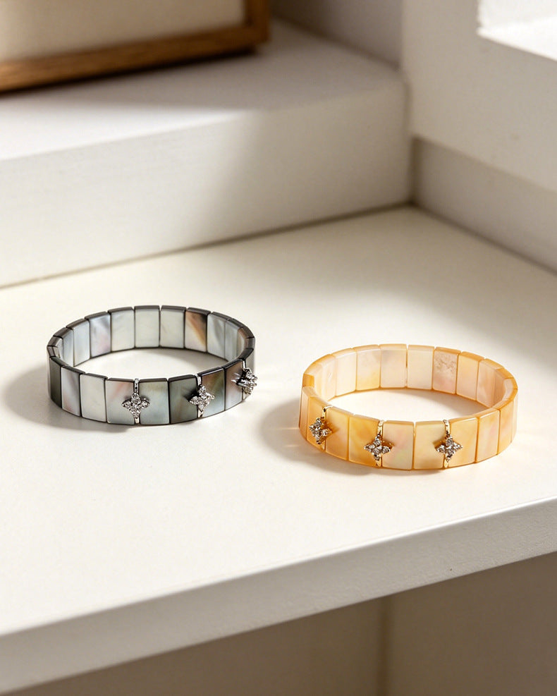 Butterfly Shell Cross Star Bracelet