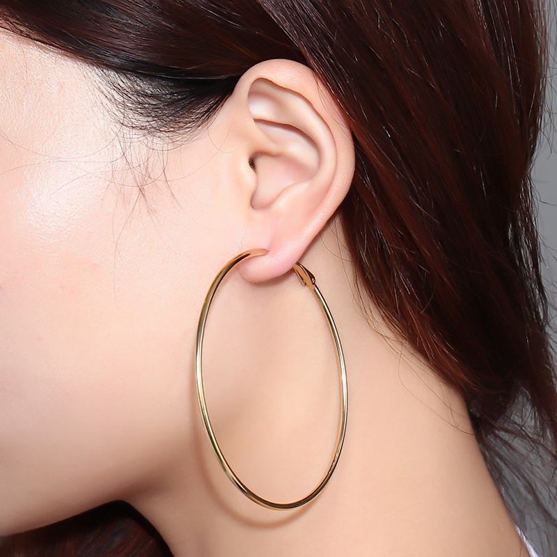 Large Stainless Steel Korean Fashionable Ear Rings Earrings
